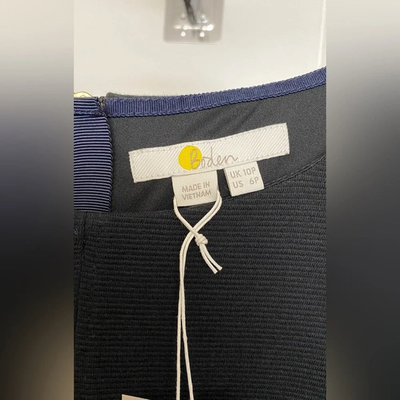 NWT Boden Laura Ottoman Sheath Dress Black/Blue Size 6P - Picture 9 of 12